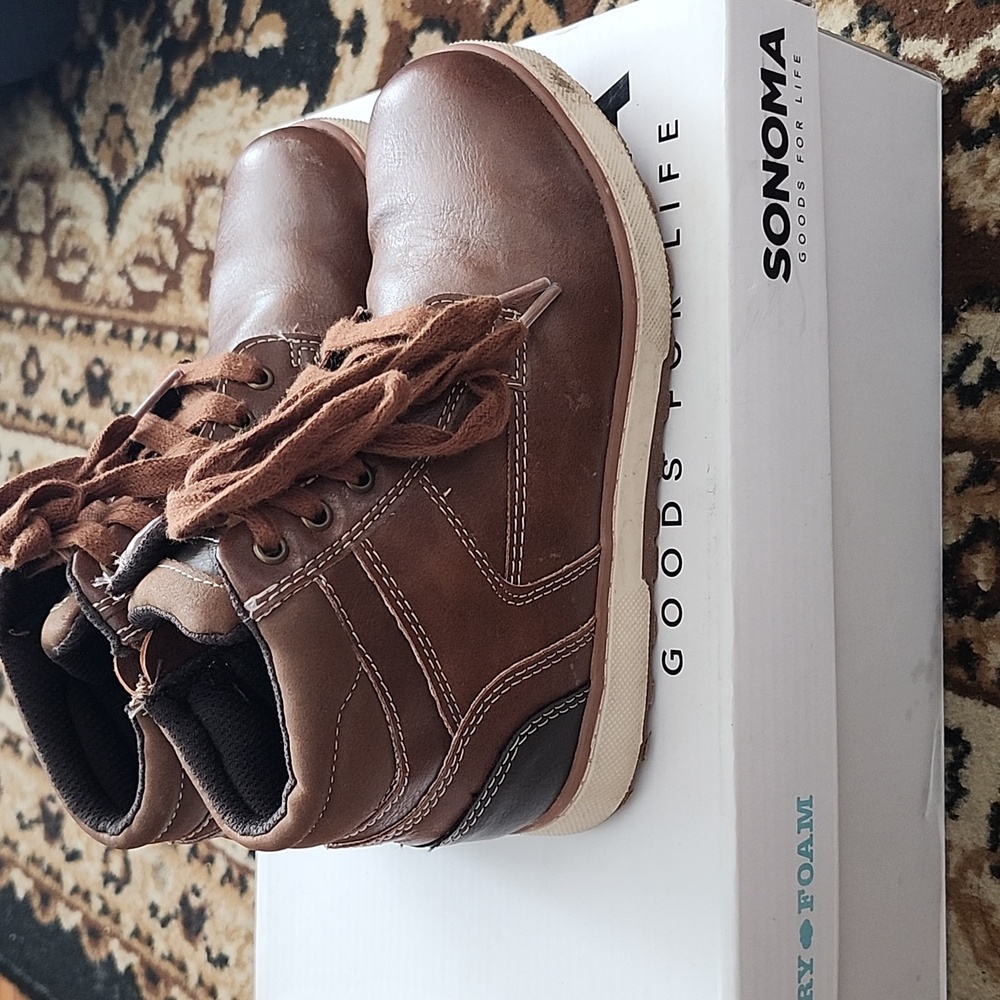 Sonoma Britpunk Casual Sneaker Boots w/zipper; Size:13, Cognac - Picture 4 of 13